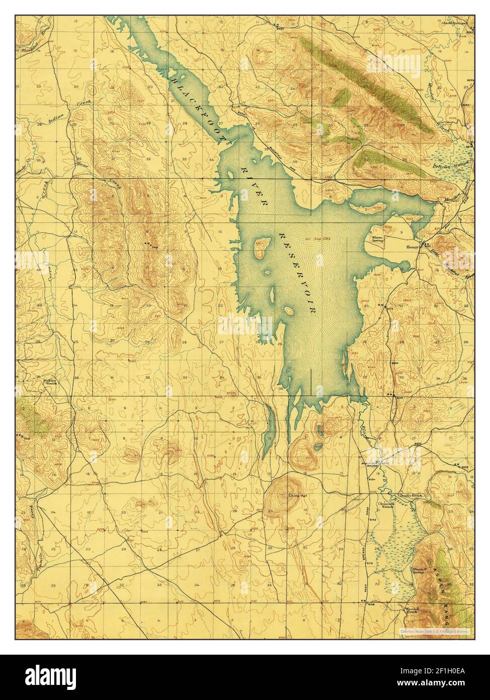 Henry, Idaho, map 1916, 1:62500, United States of America by Timeless Maps, data U.S. Geological Survey Stock Photo