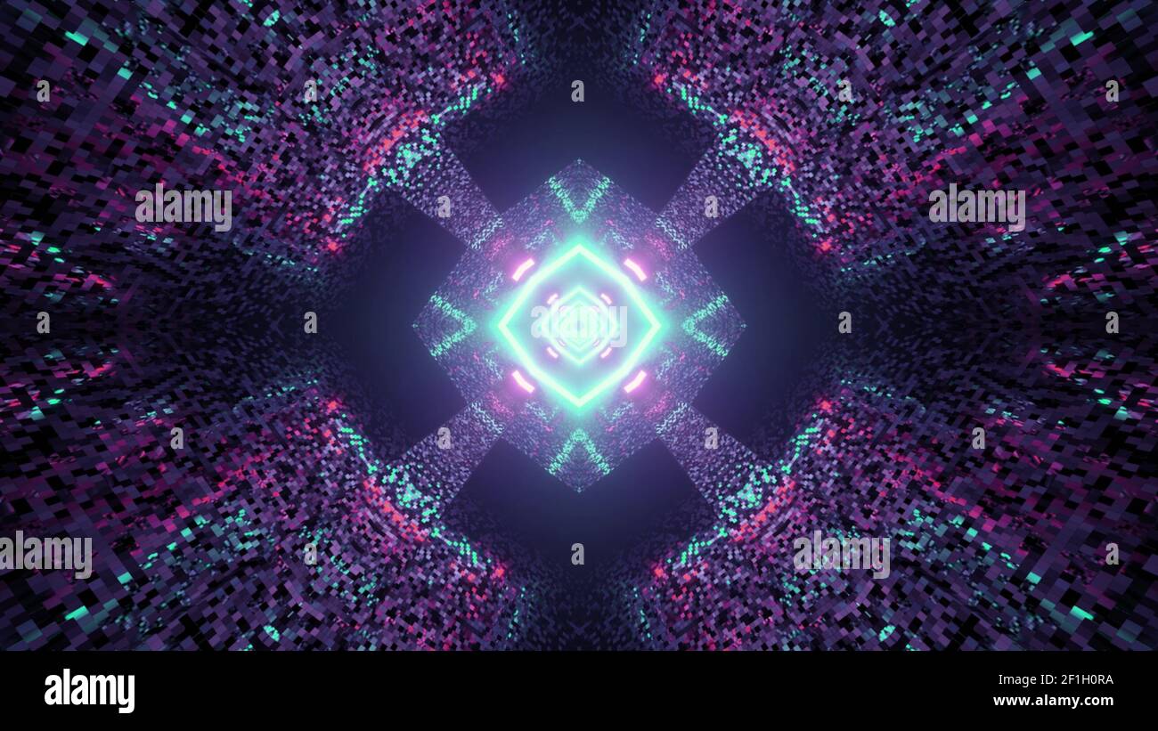 A 3D rendering of a futuristic background with geometric shapes and ...