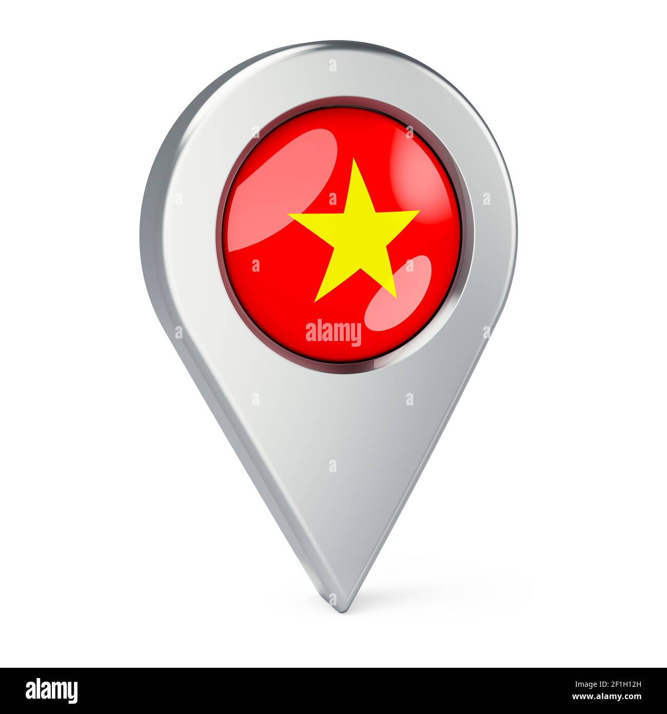 Map pointer with flag of Vietnamese, 3D rendering isolated on white ...