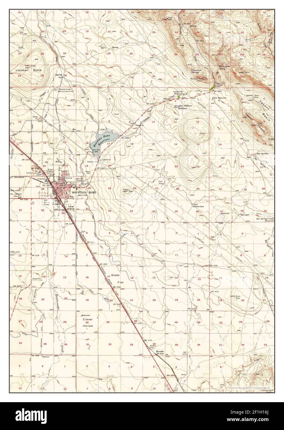Mountain Home, Idaho, map 1956, 162500, United States of America by