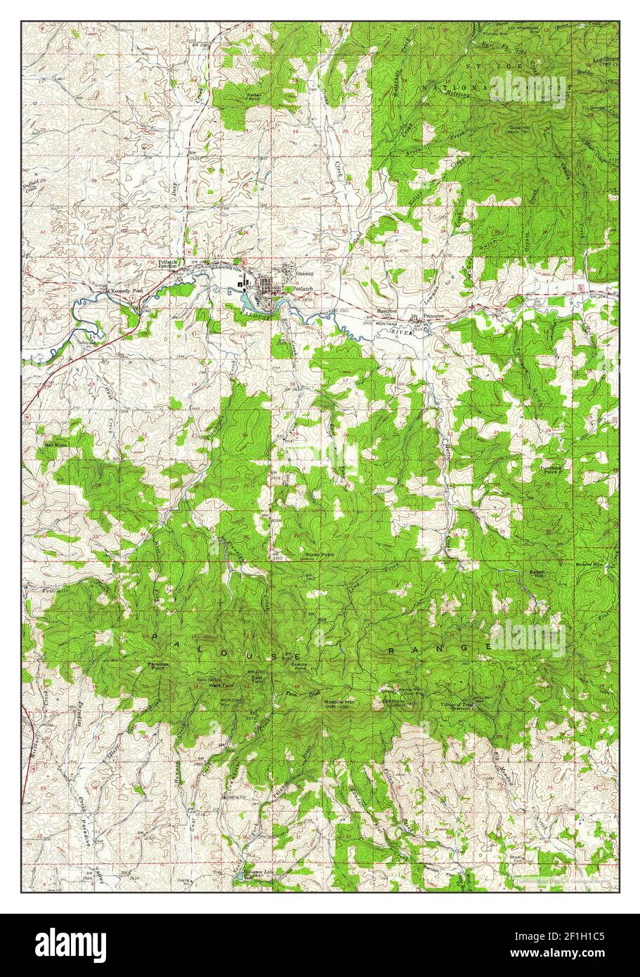 Map of potlatch hires stock photography and images Alamy