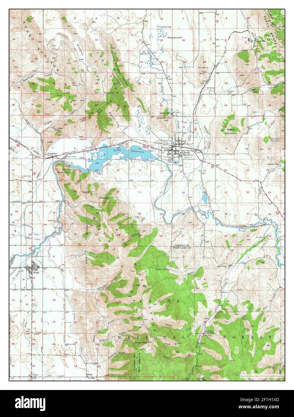 Soda Springs, Idaho, map 1948, 162500, United States of America by