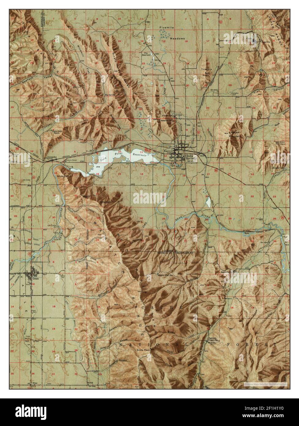 Soda Springs, Idaho, map 1949, 162500, United States of America by
