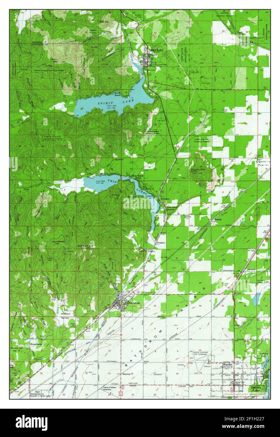 Map Of Spirit Lake High Resolution Stock Photography and Images Alamy