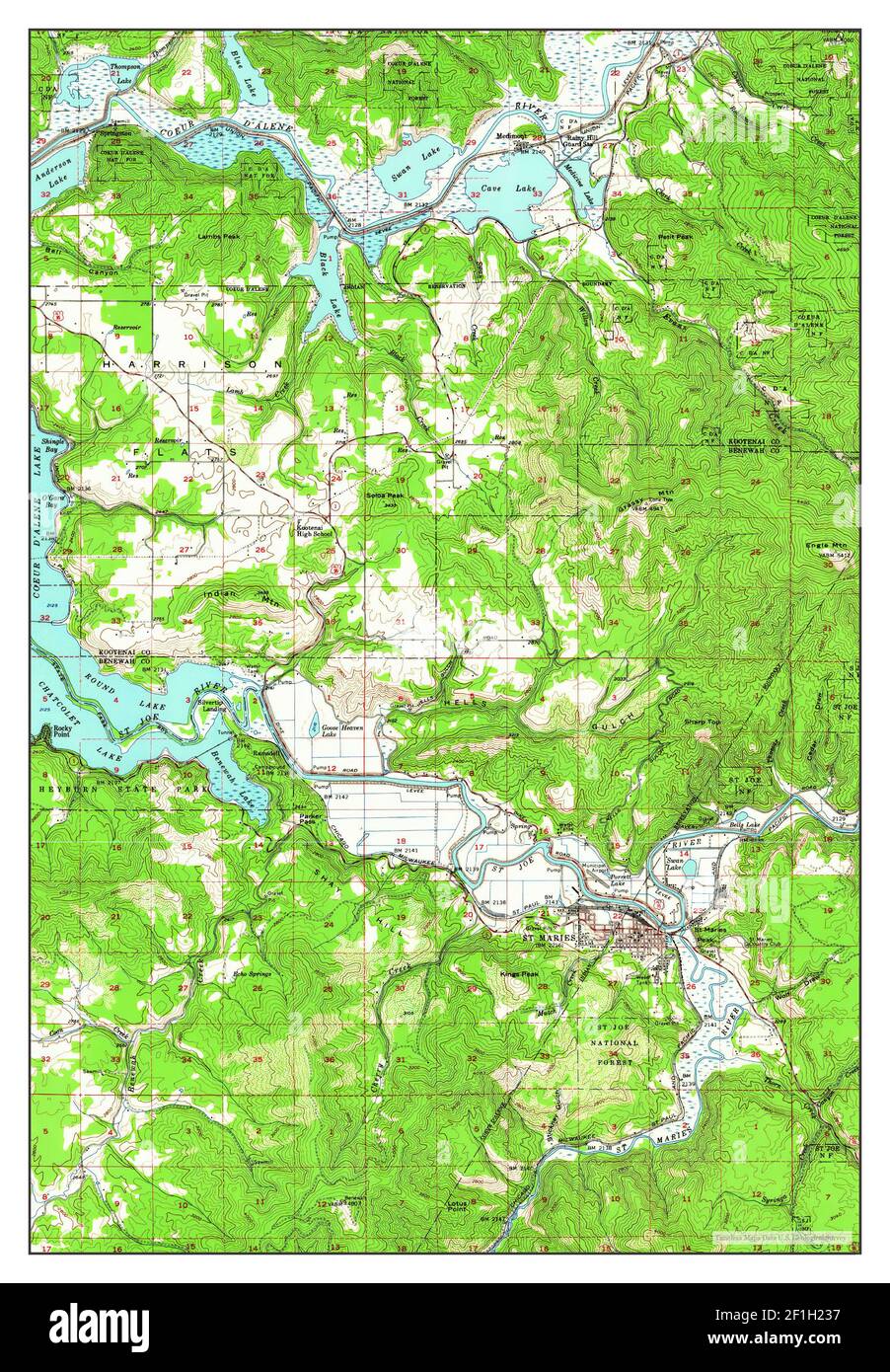 St Maries Idaho Map Map Of St Maries Idaho Hi-Res Stock Photography And Images - Alamy
