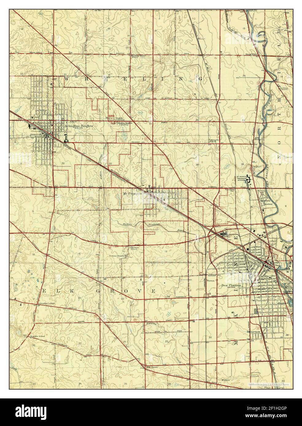 Map Of Arlington Heights Il Arlington Heights, Illinois, Map 1927, 1:24000, United States Of America By  Timeless Maps, Data U.s. Geological Survey Stock Photo - Alamy