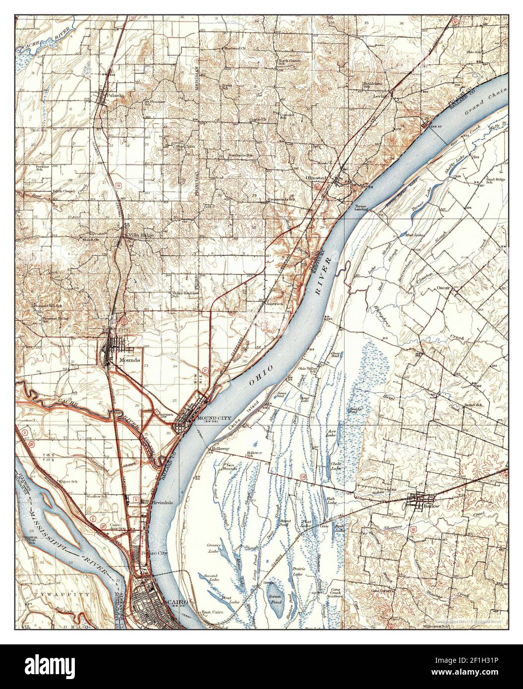 Cairo, Illinois, map 1931, 162500, United States of America by