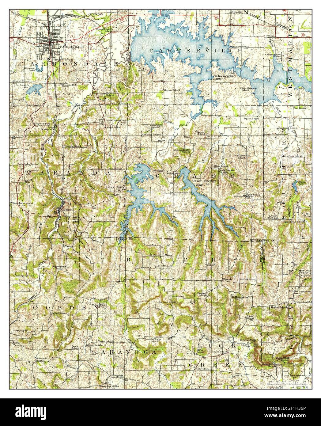 Carbondale, Illinois, map 1941, 162500, United States of America by
