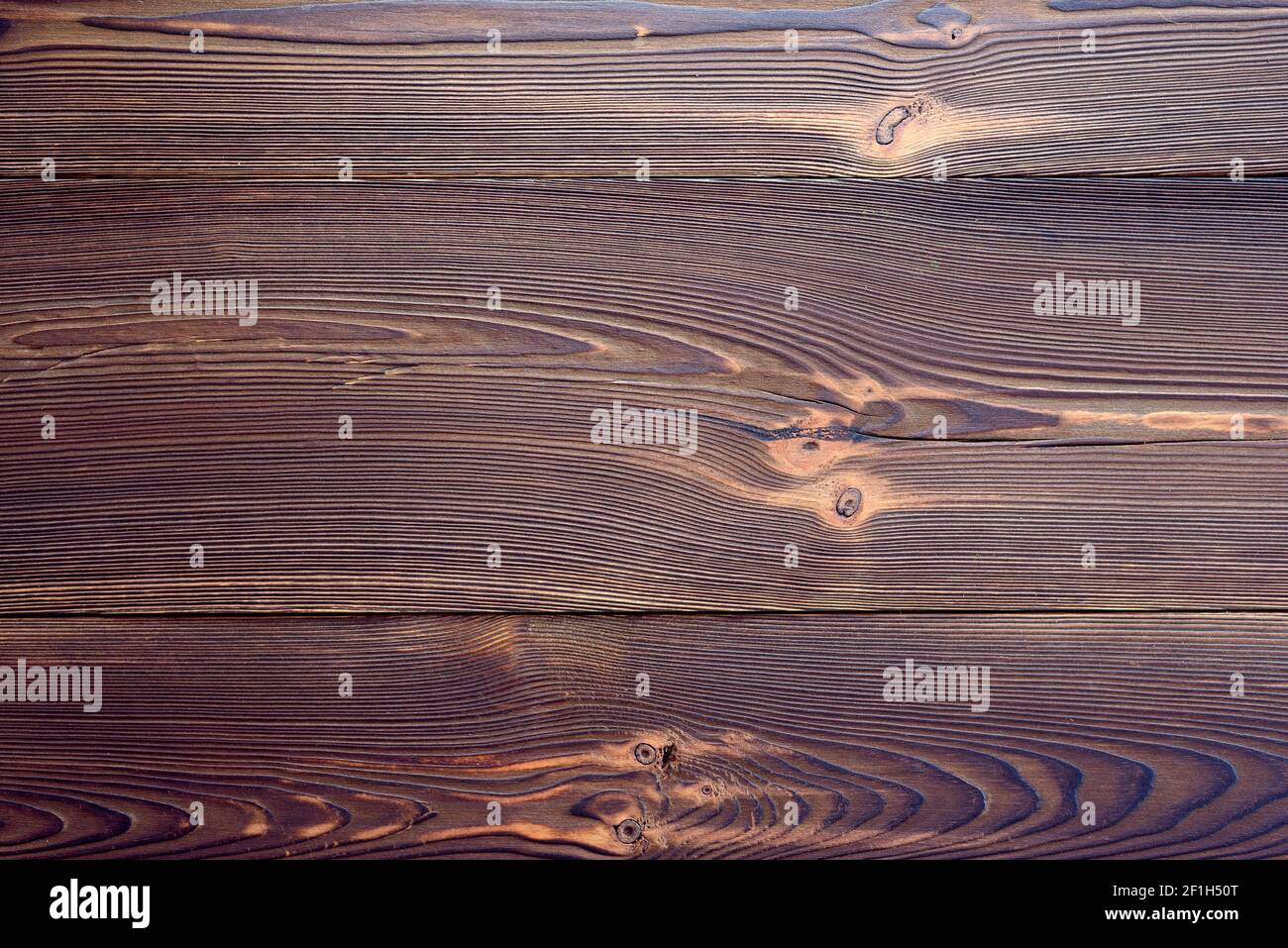 Beautiful pine rustic wooden planks, flat-lay top view, rustic brown board photography backdrop Stock Photo