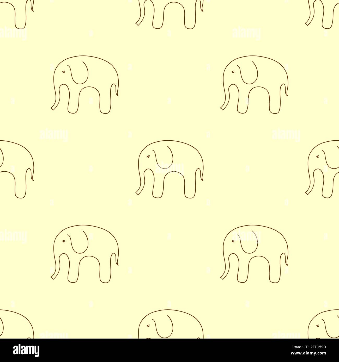 Seamless pattern. Texture with elephants Stock Photo - Alamy