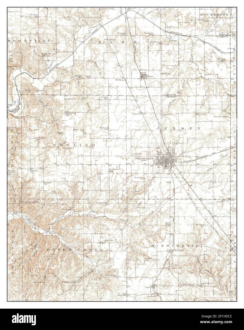 Jerseyville, Illinois, map 1930, 162500, United States of America by