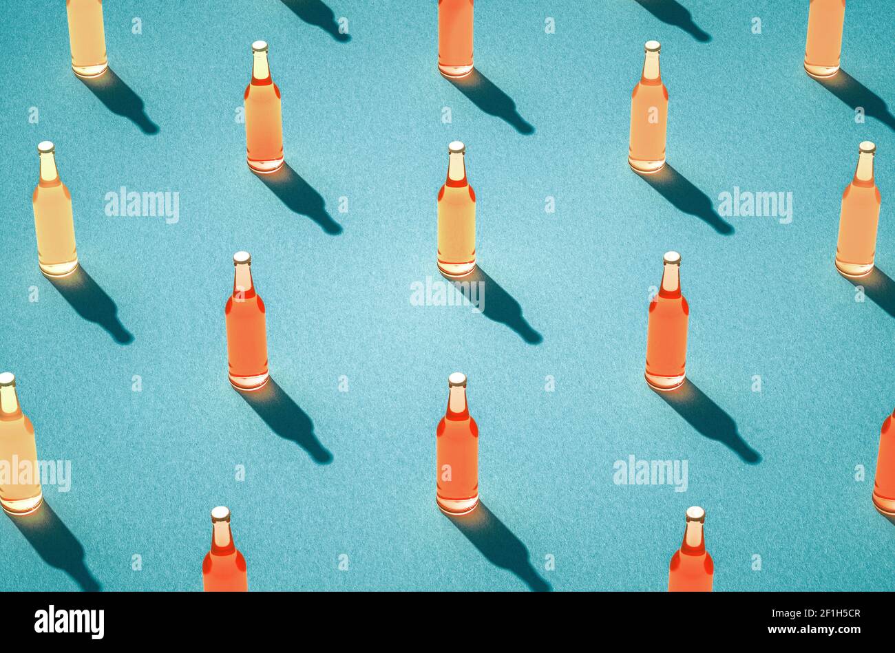 Download Several Beer Bottles With Long Shadows On Light Blue Background Mockups Of Full Glass Bottles Without Label Retro Drink Bottle Concept Stock Photo Alamy