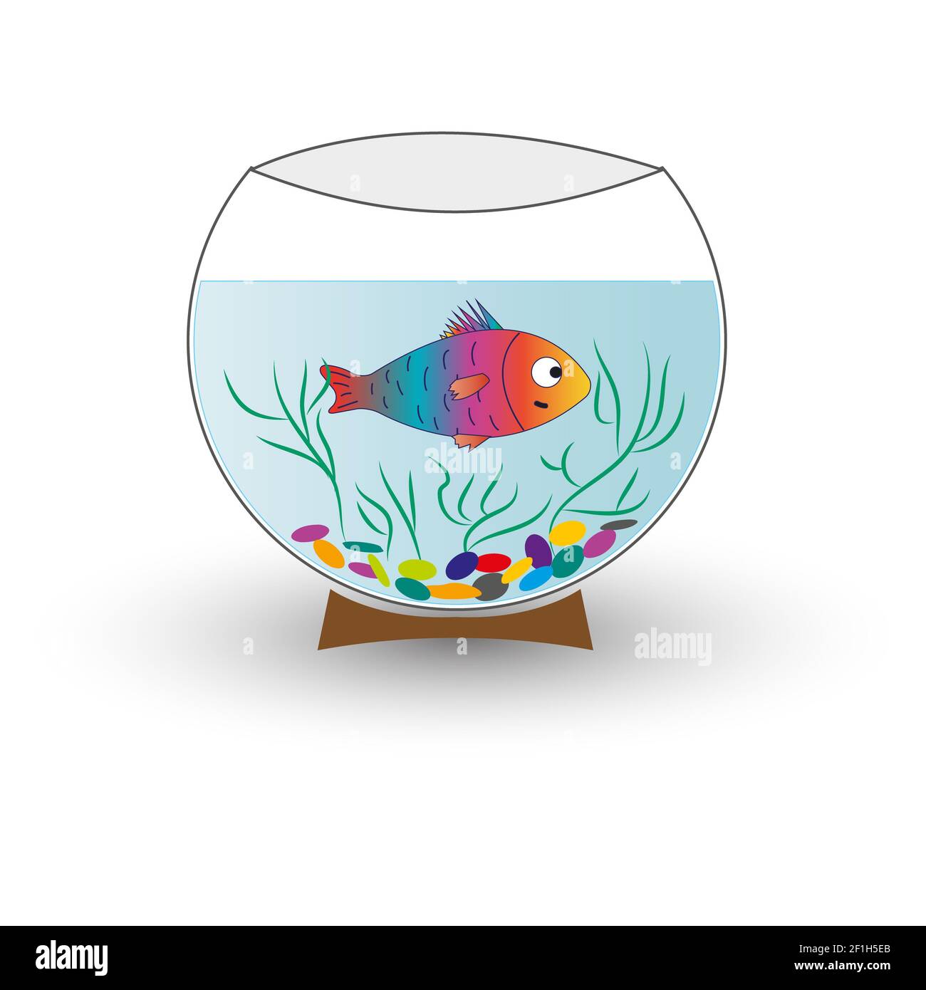 Aquarium with fish isolated. vector illustration Stock Photo Alamy
