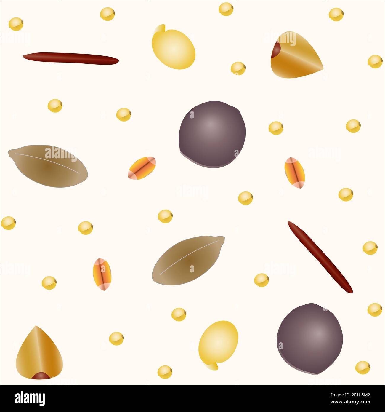 Cereals grains seamless pattern Stock Photo