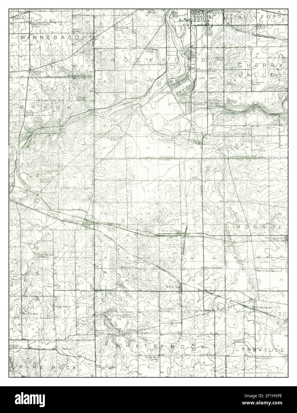 Kings, Illinois, map 1917, 1:62500, United States of America by Timeless Maps, data U.S. Geological Survey Stock Photo
