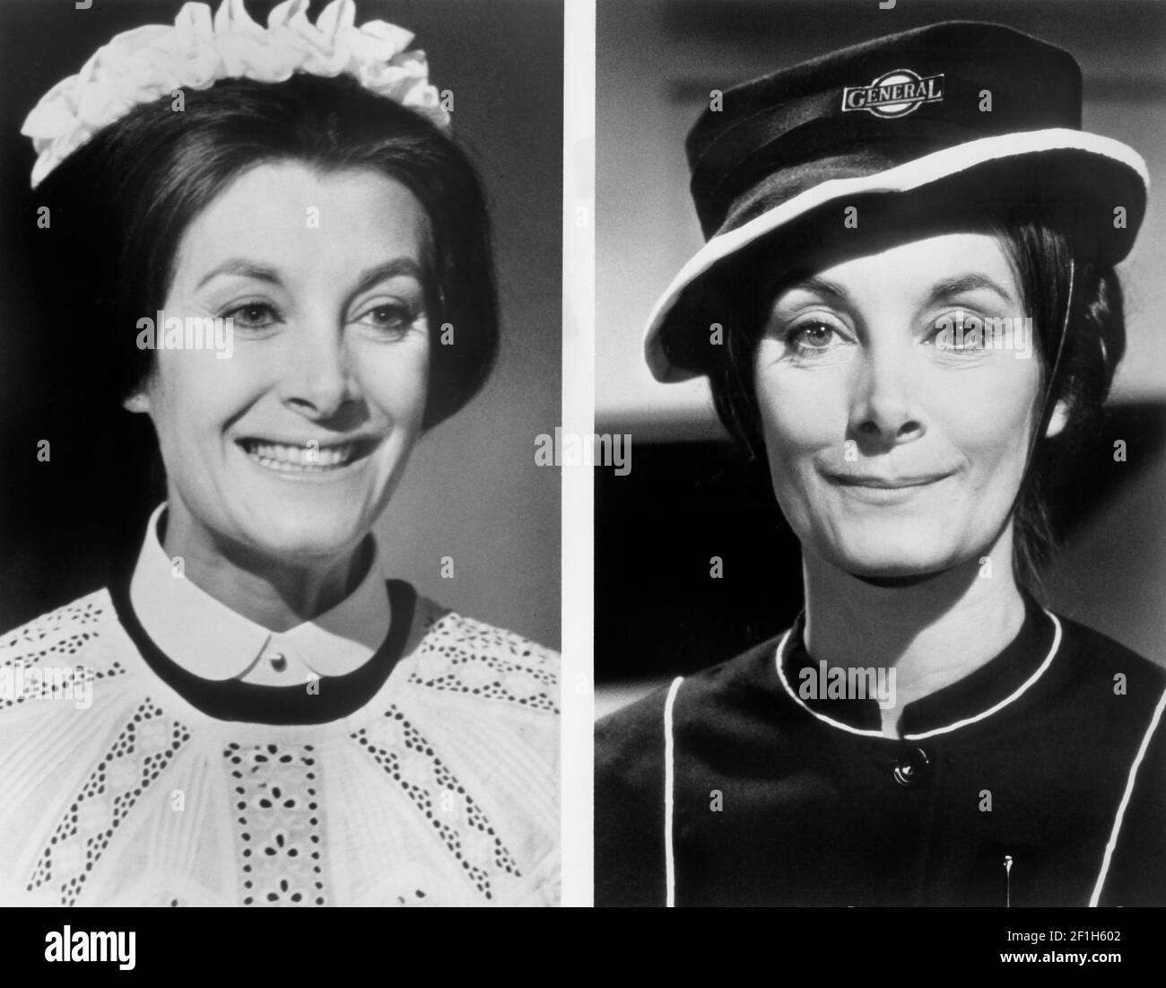 Jean Marsh, Head and Shoulders Publicity Portraits for The British TV Drama Series, 'Upstairs, Downstairs', ITV, 1976 Stock Photo