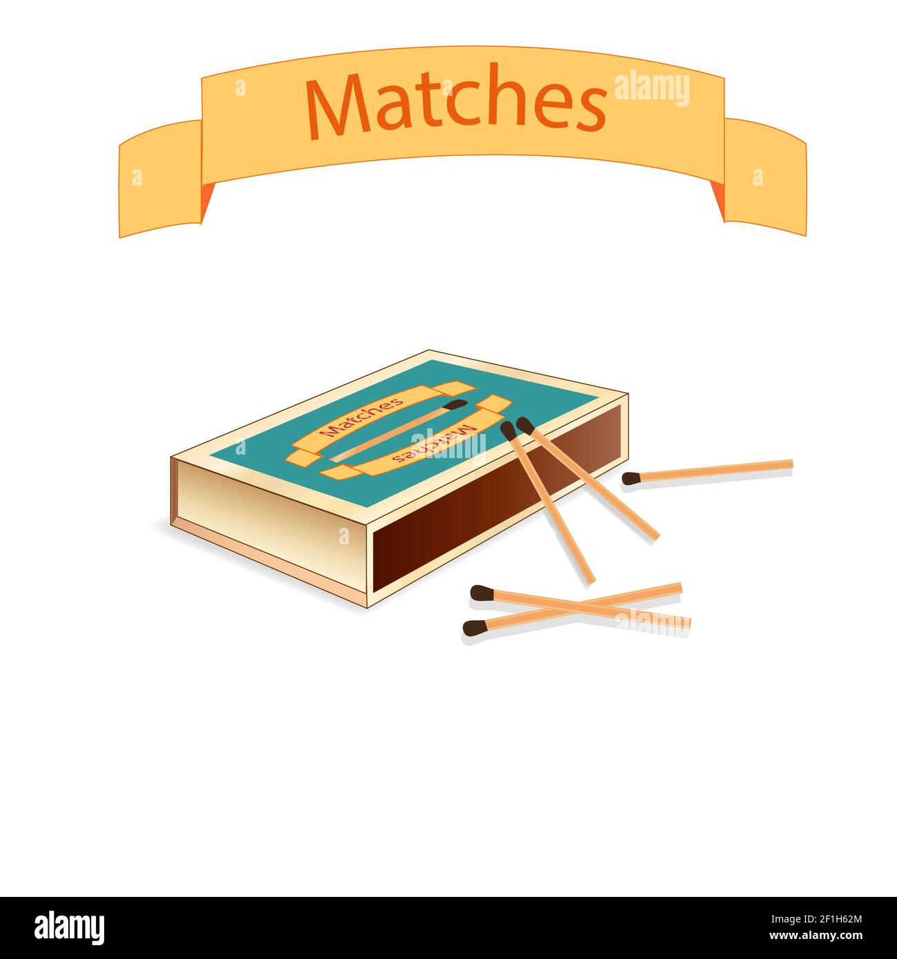 Matchboxes and matches Stock Photo