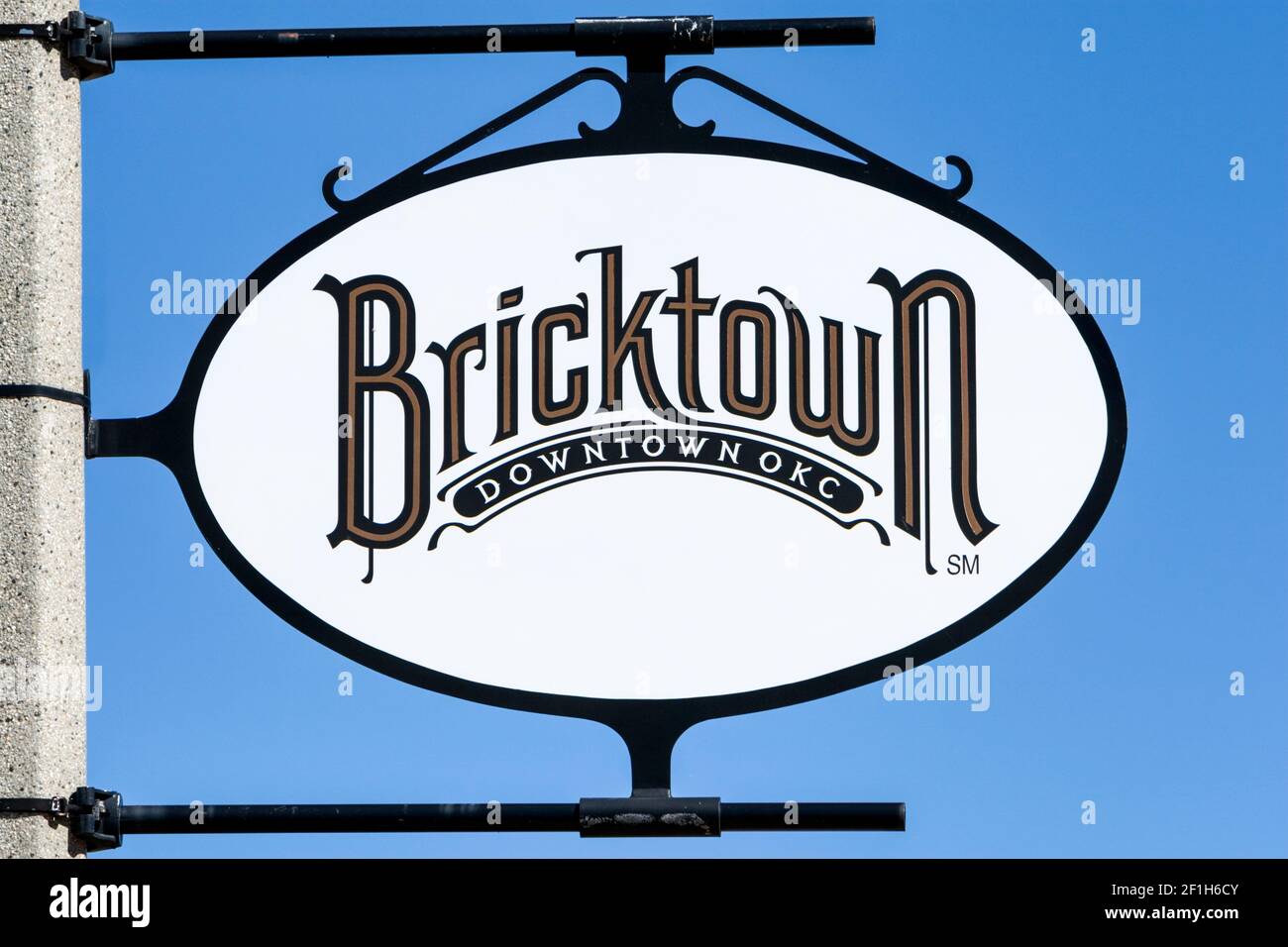 Oklahoma City, Oklahoma, USA.  Bricktown Sign. Stock Photo