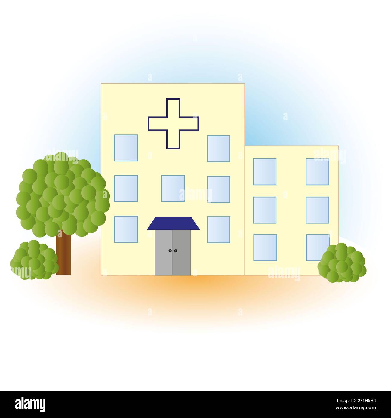 Vector icon hospital Stock Photo - Alamy