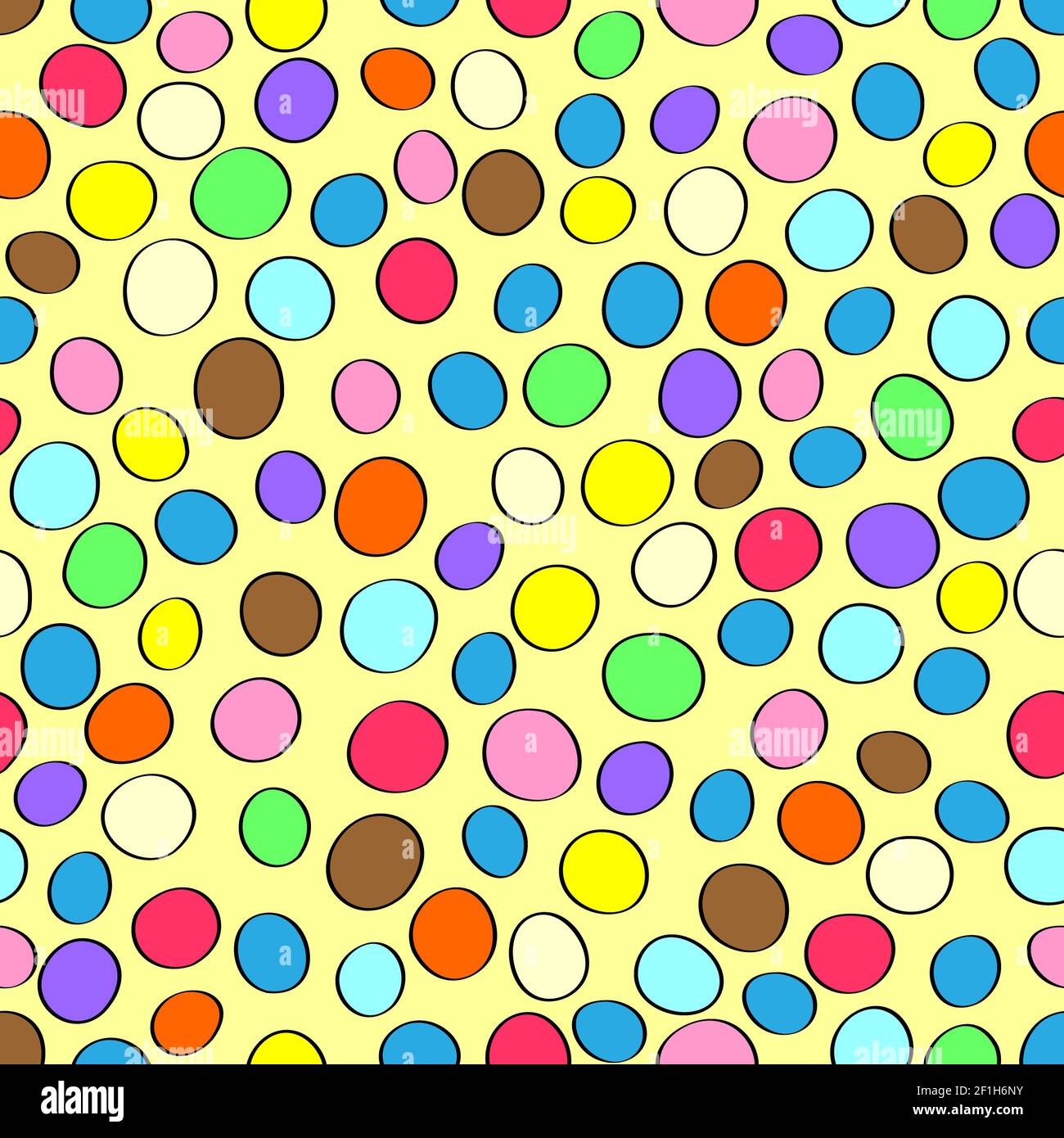 Seamless pattern of multicolored circles Stock Photo