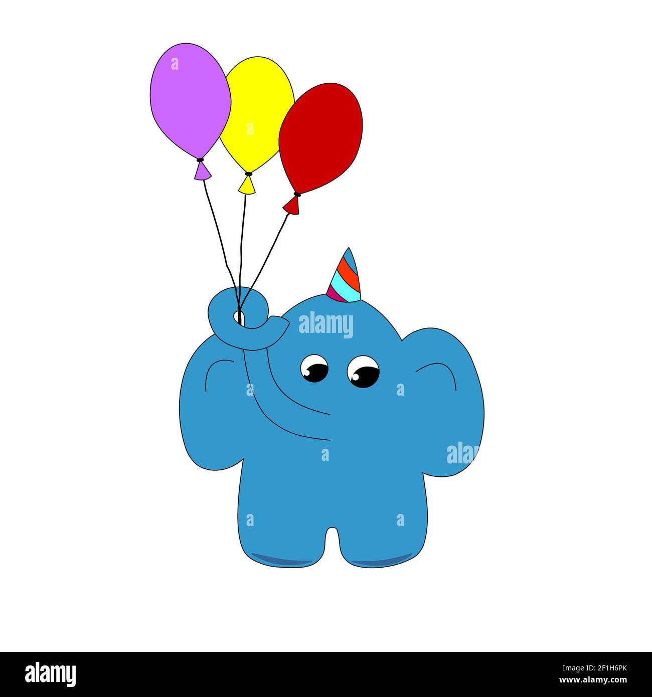 Elephant with balloon vector hi-res stock photography and images - Alamy