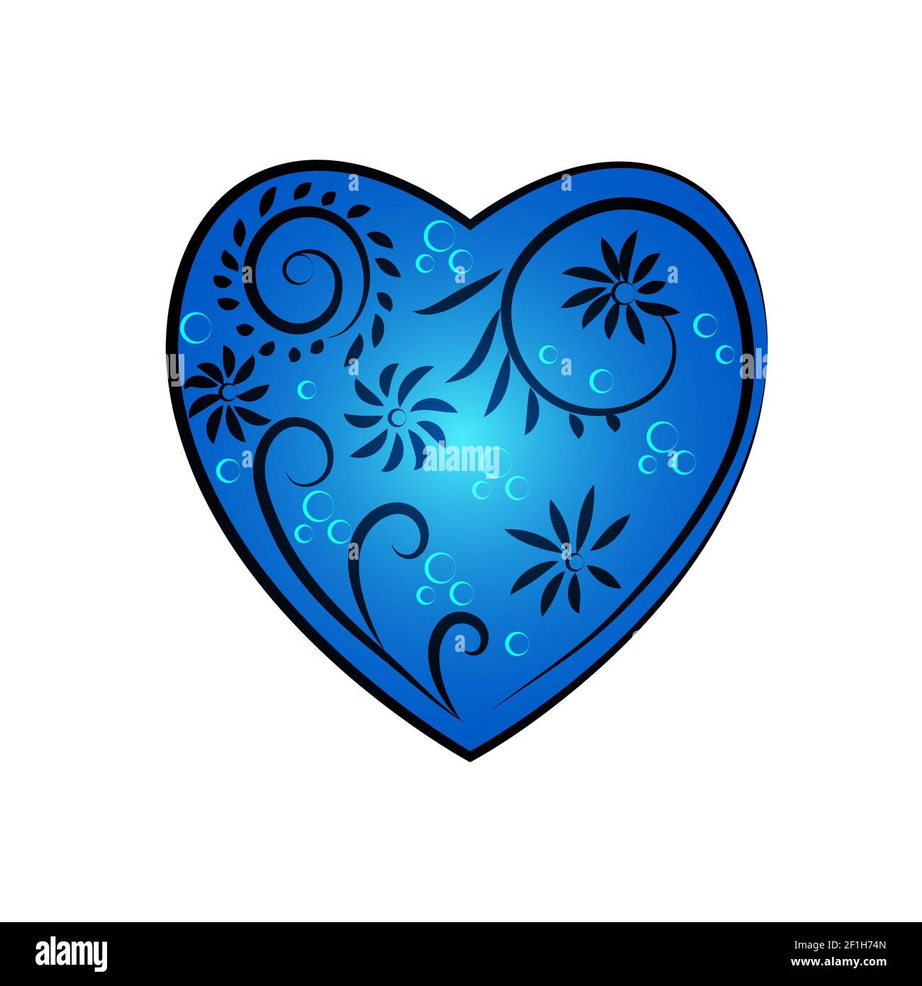 Patterned heart Stock Photo