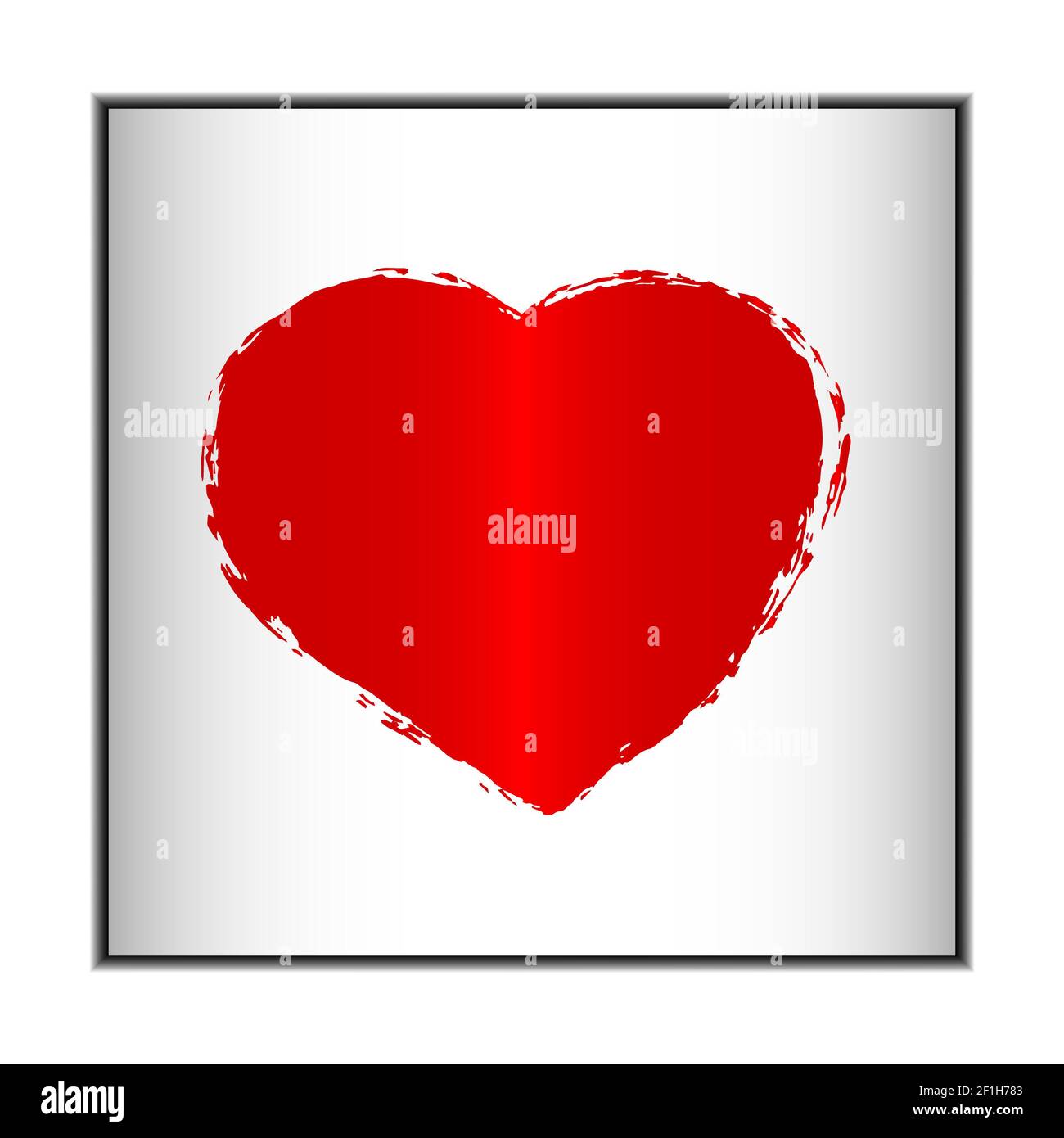 Red Watercolor Heart Stock Photo