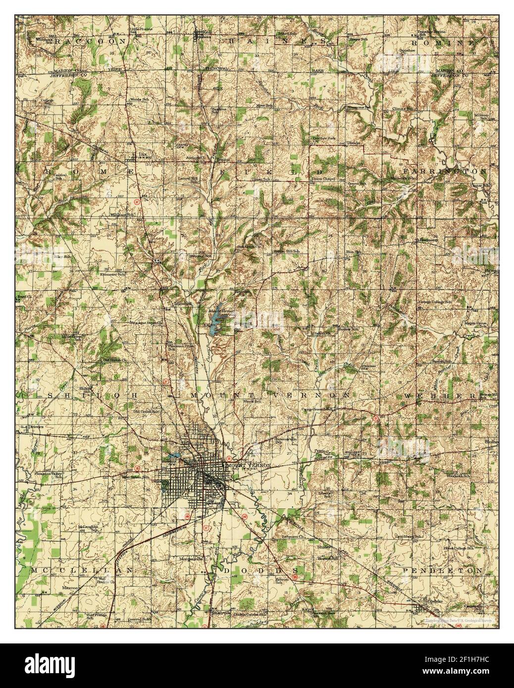 Old map of mount vernon hires stock photography and images Alamy