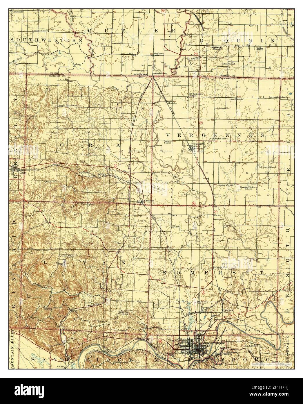 Murphysboro, Illinois, map 1910, 162500, United States of America by Timeless Maps, data U.S