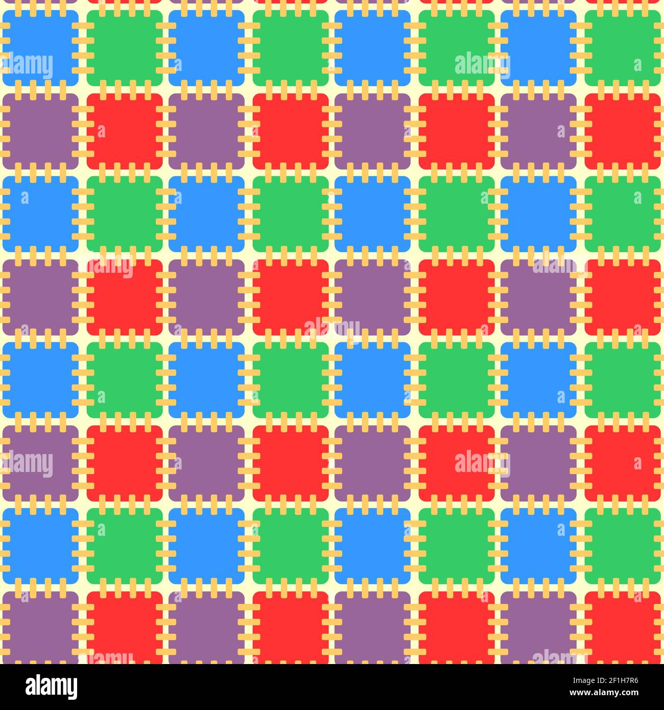 Bright seamless pattern in patchwork style Stock Photo