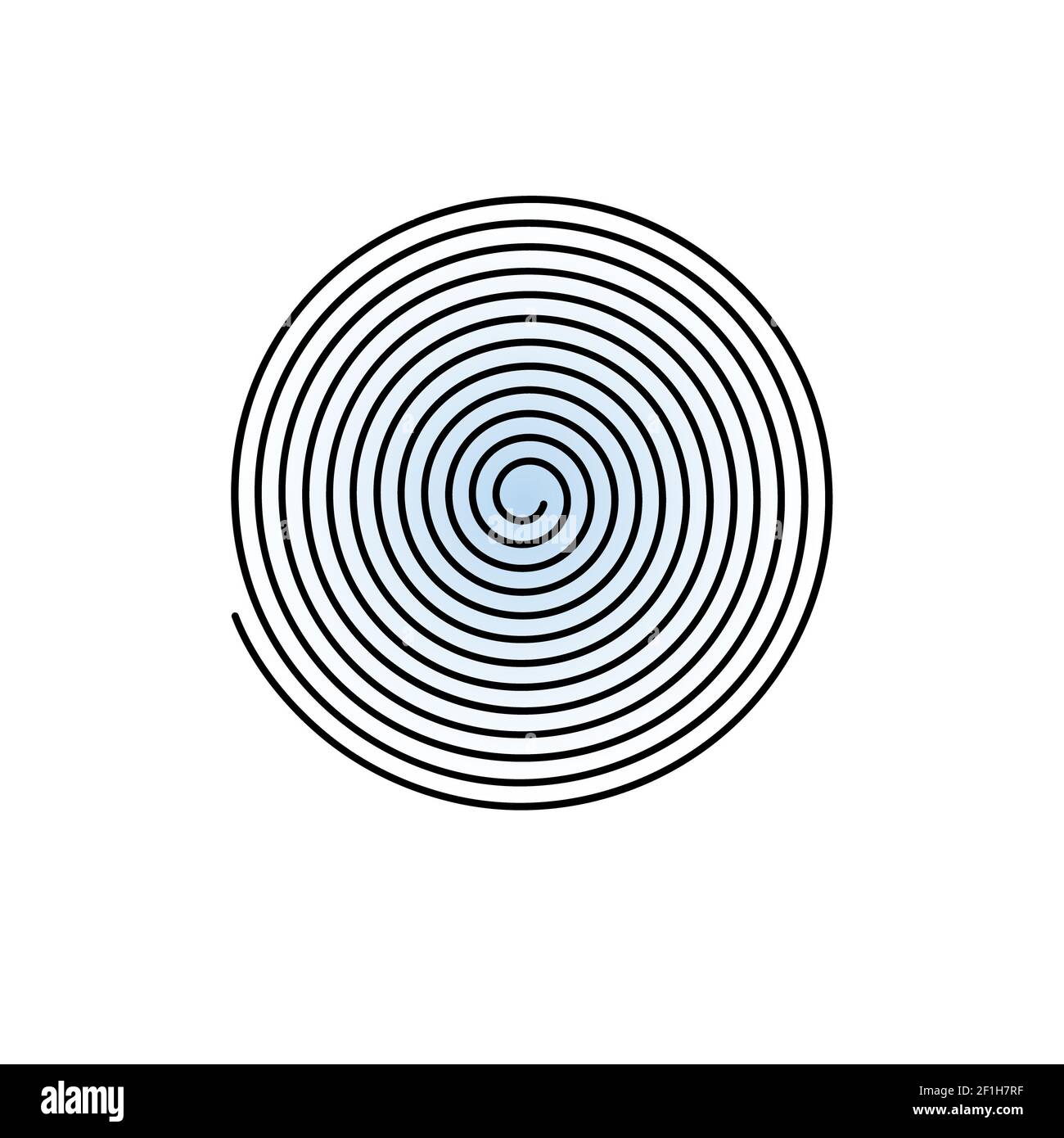 Volute, spiral, concentric lines, circular, rotating background Stock Photo