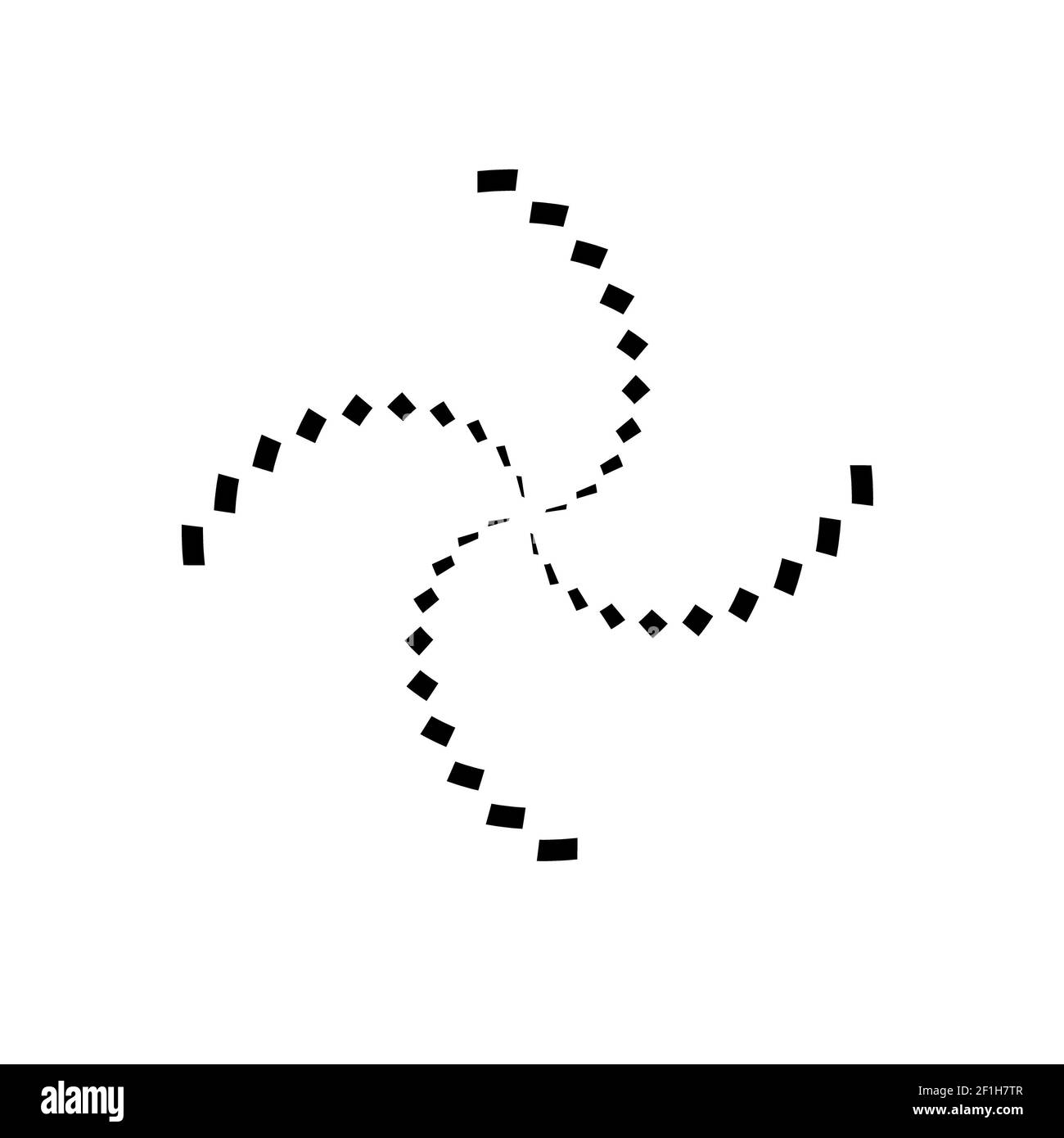 Set of vector spirals. Design element Stock Photo