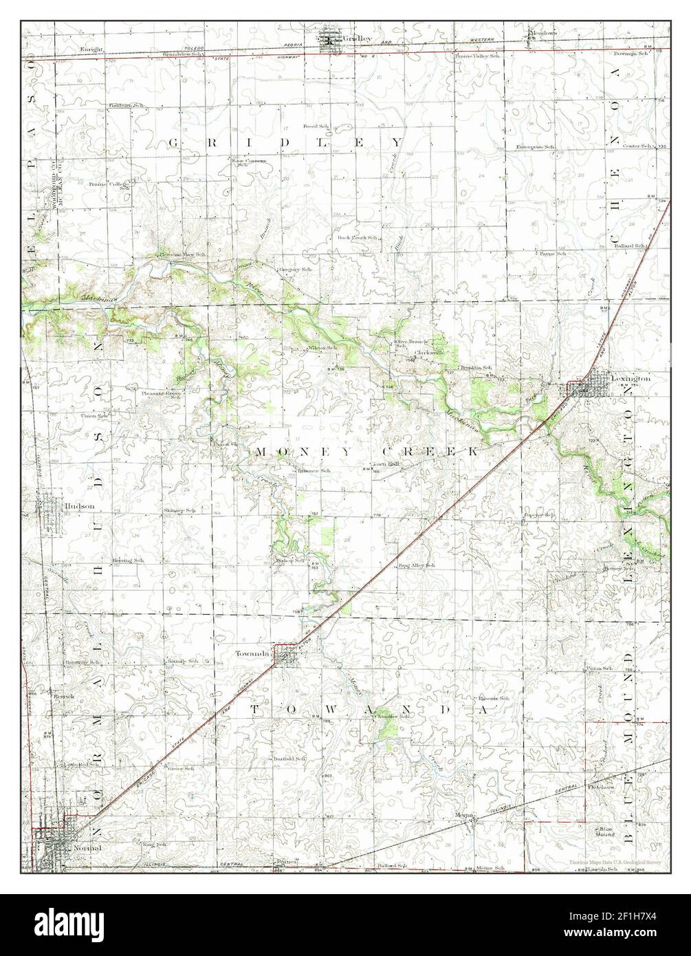 Normal, Illinois, map 1926, 162500, United States of America by