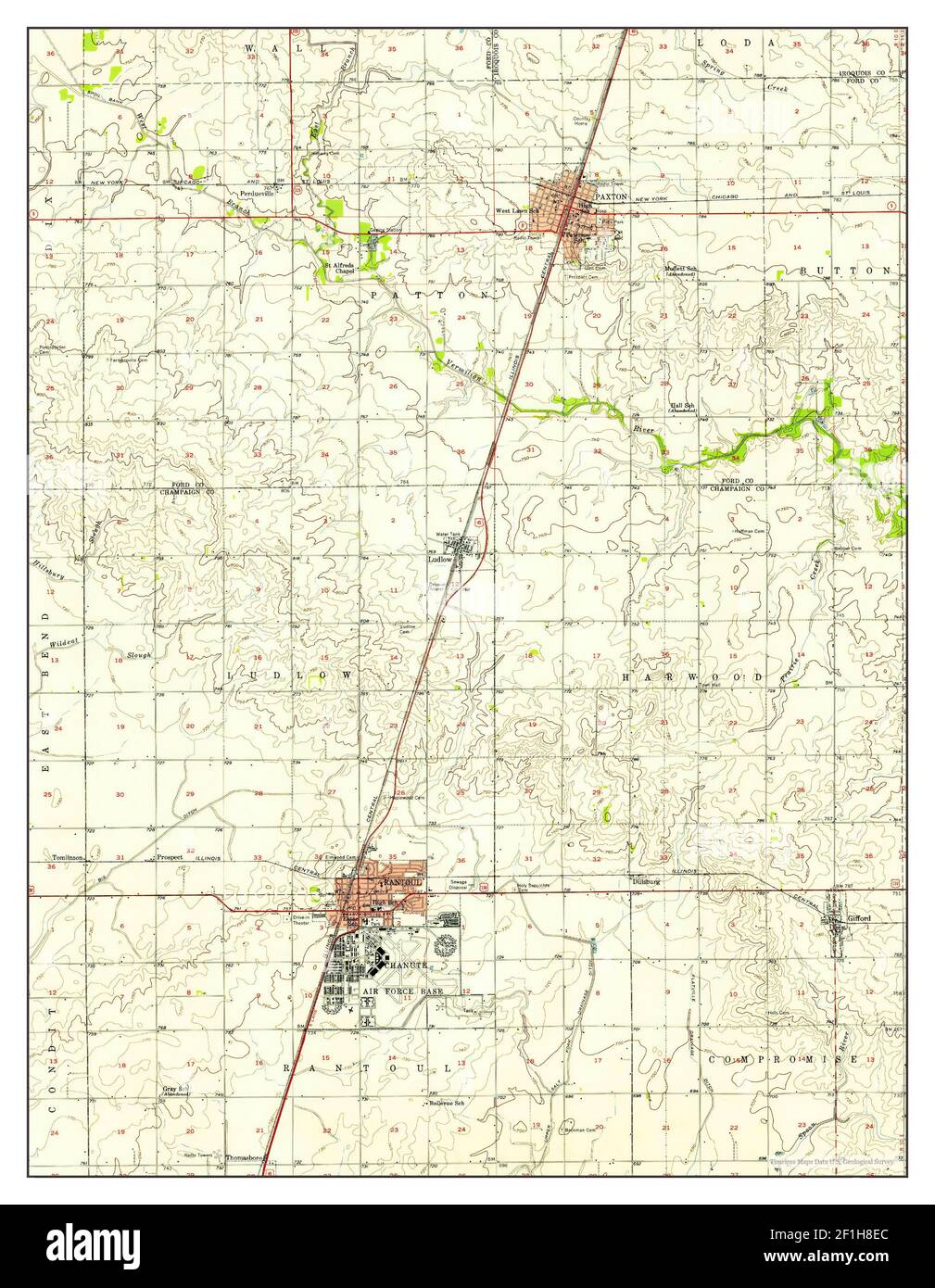 Map of paxton hires stock photography and images Alamy