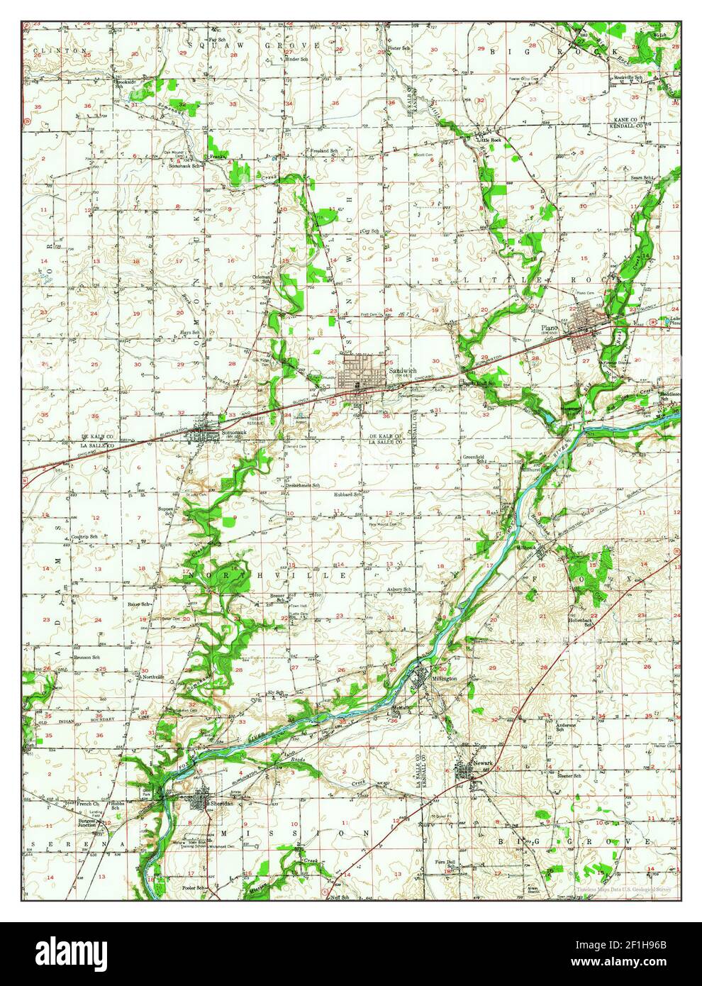 Sandwich Illinois Map 1948 162500 United States Of America By Timeless Maps Data Us Geological Survey 2F1H96B 