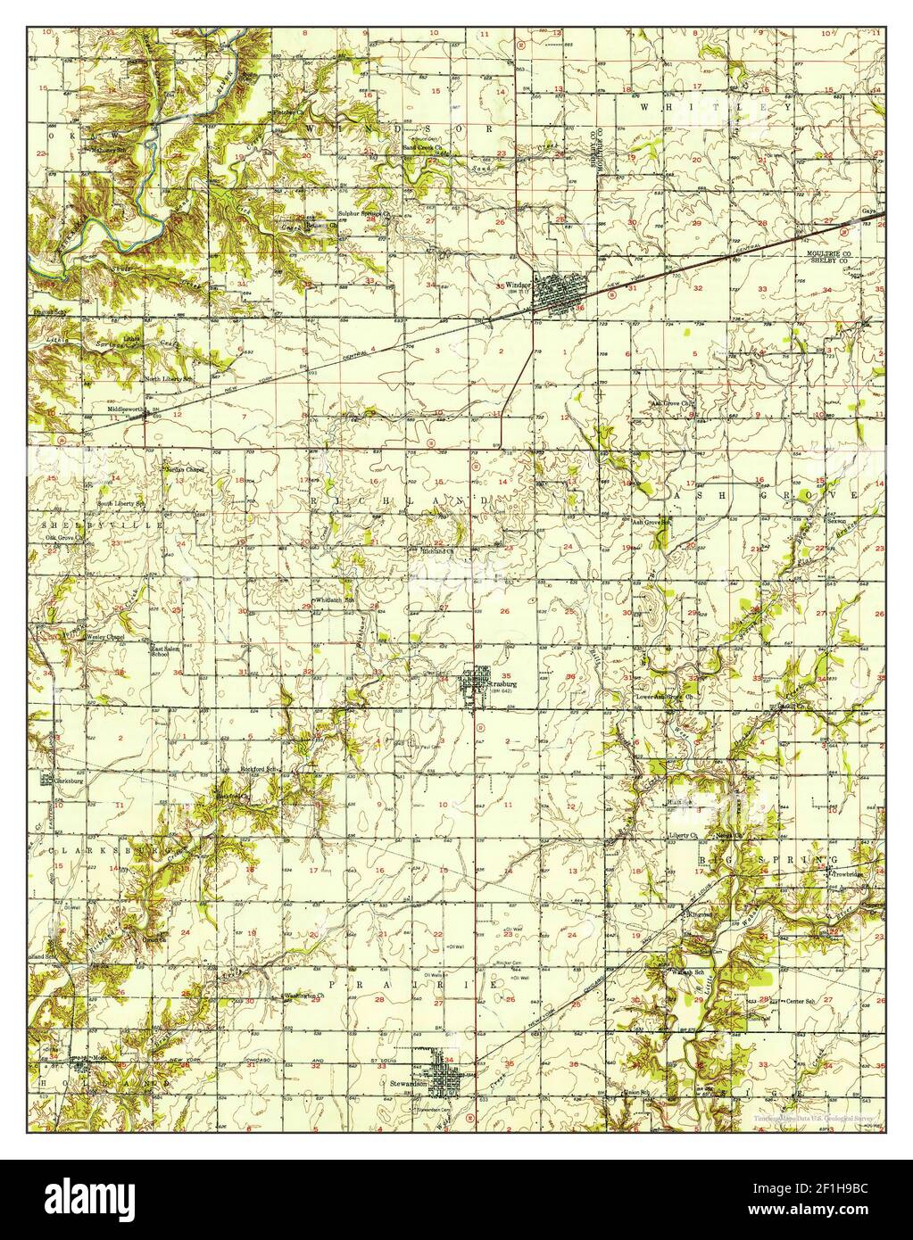 Stewardson, Illinois, map 1949, 162500, United States of America by
