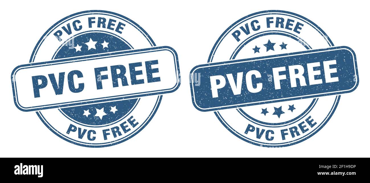 pvc free stamp. pvc free sign. round grunge label Stock Vector Image