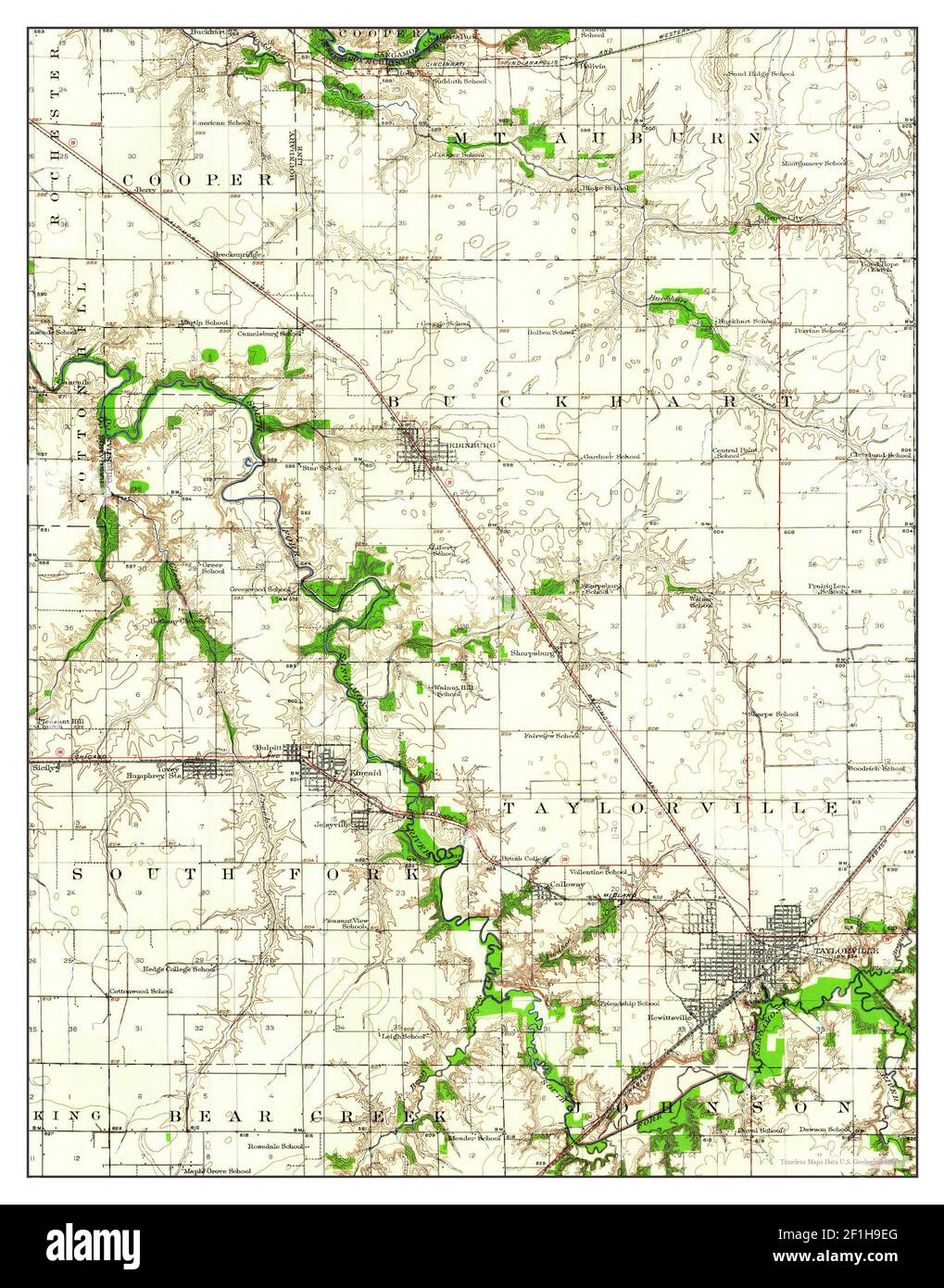 Taylorville, Illinois, map 1923, 162500, United States of America by