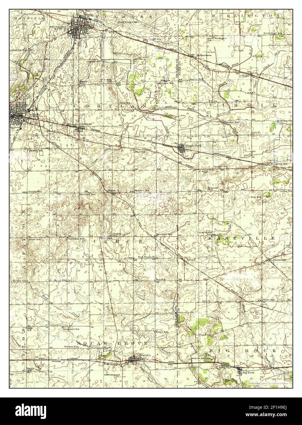 Sycamore illinois map Cut Out Stock Images & Pictures - Alamy