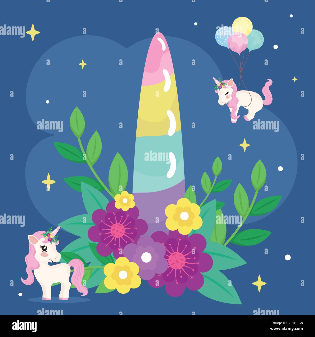 unicorns and horn Stock Vector Image & Art Alamy