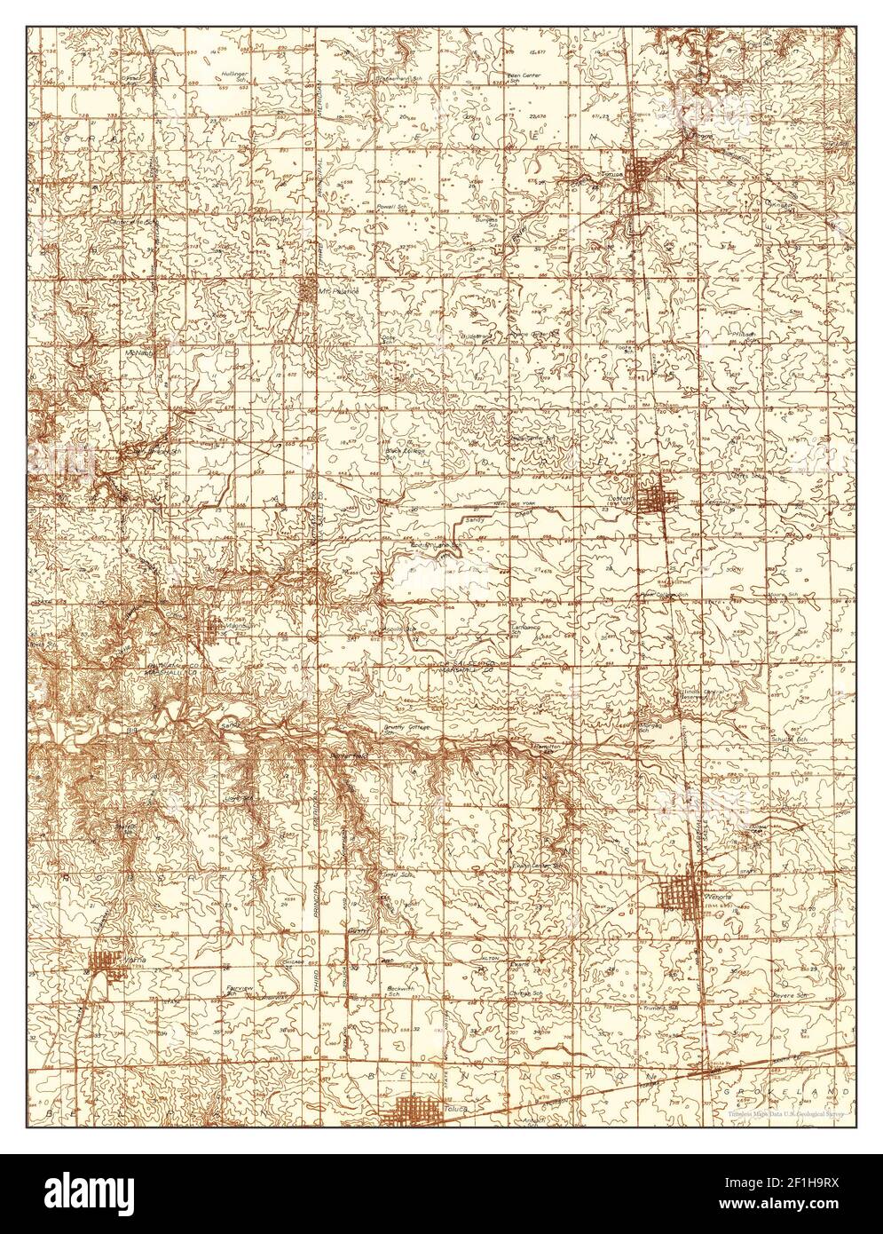 Wenona, Illinois, map 1934, 148000, United States of America by