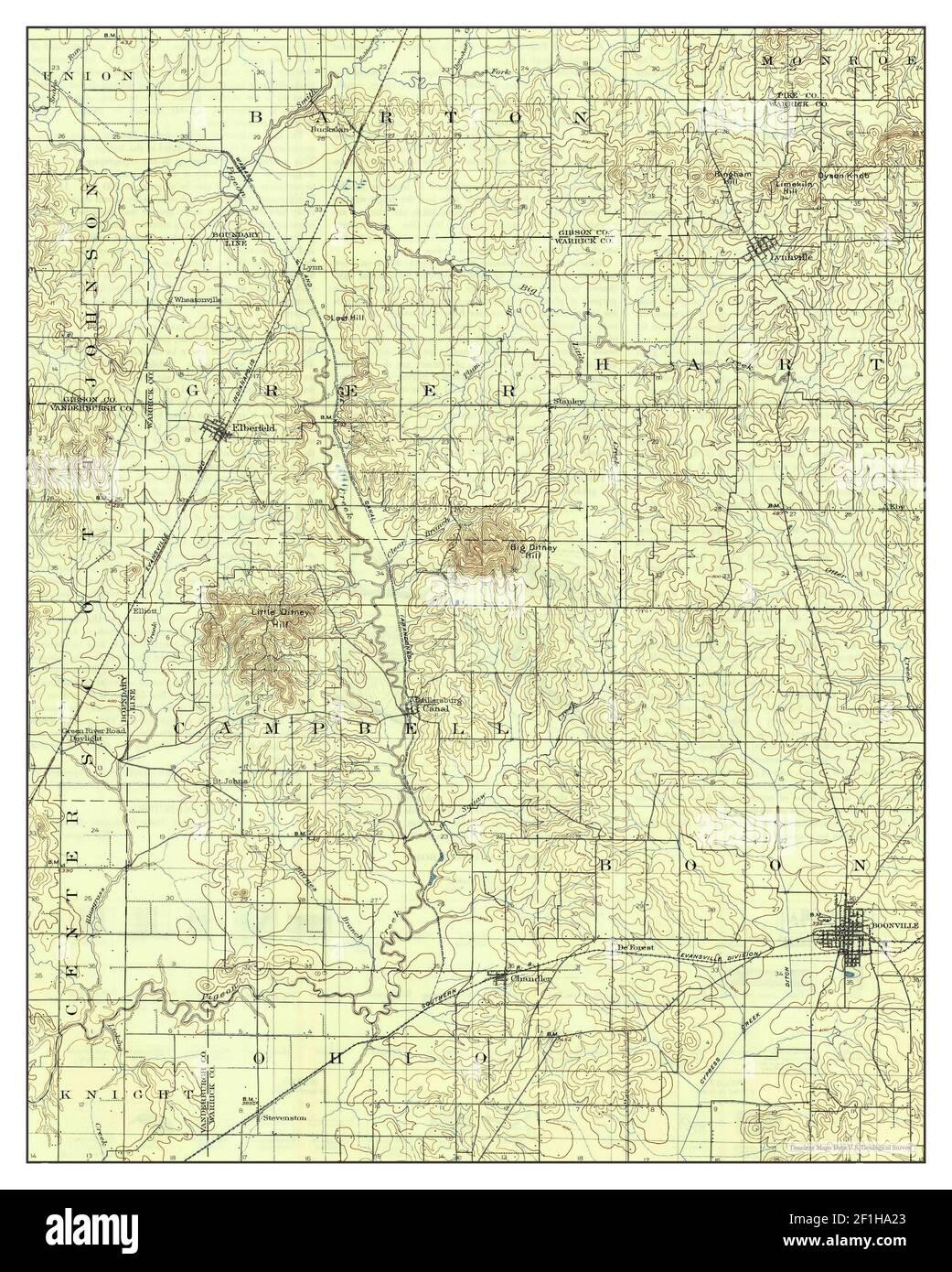 Boonville, Indiana, map 1902, 162500, United States of America by