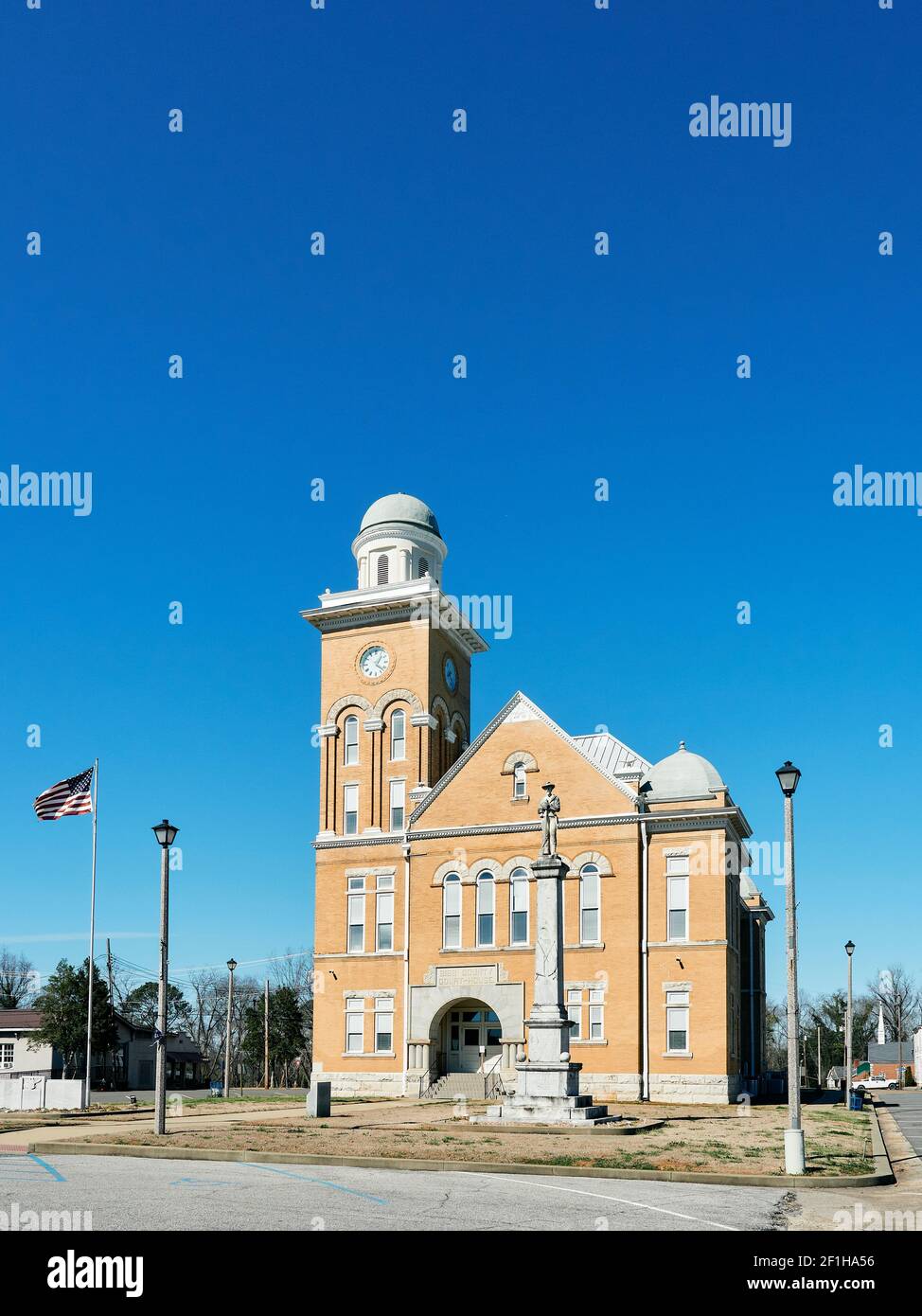 Bibb County Courthouse, of Neo-Classical Revival architecture, is situated in Centerville Alabama, USA. Stock Photo