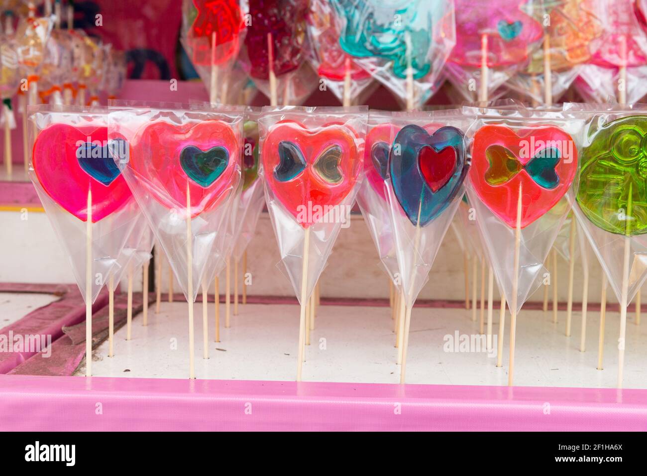 Stall selling lollipops, and candy at Sensoji Temple during