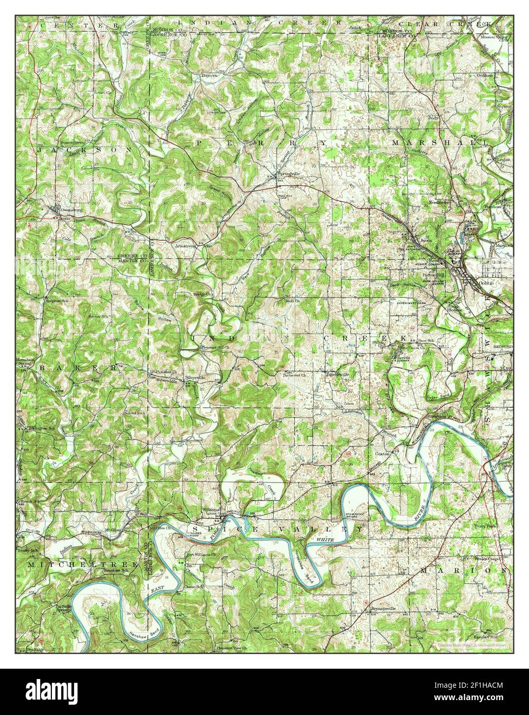 Oolitic, Indiana, map 1935, 162500, United States of America by