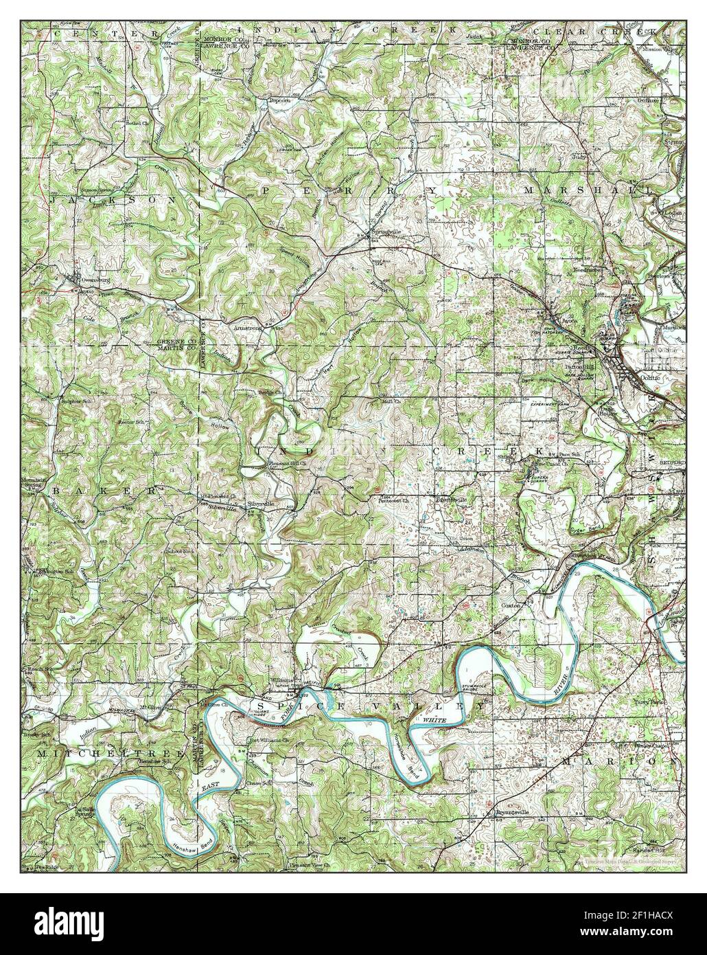 Oolitic, Indiana, map 1935, 162500, United States of America by