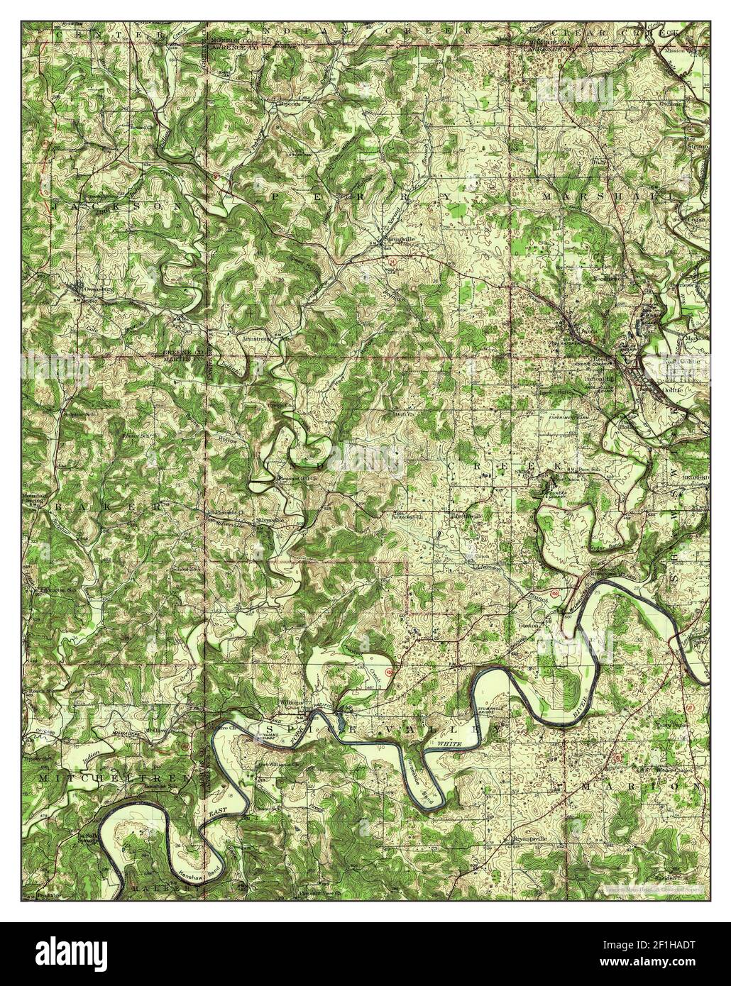 Oolitic, Indiana, map 1942, 162500, United States of America by