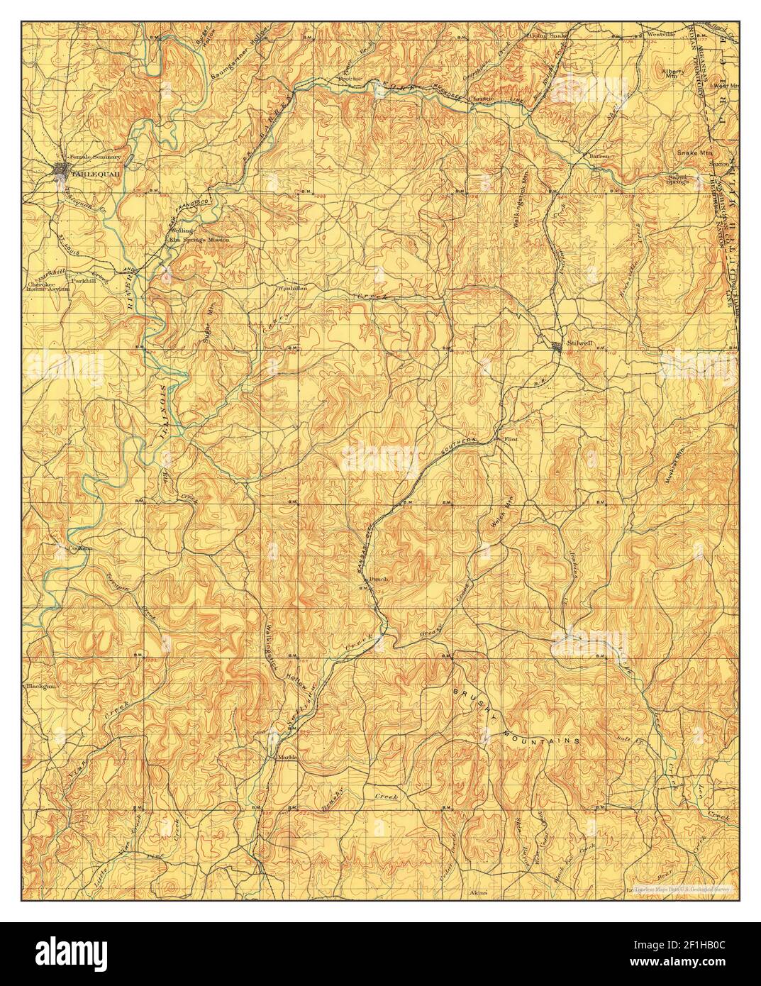 Map of tahlequah Cut Out Stock Images & Pictures Alamy