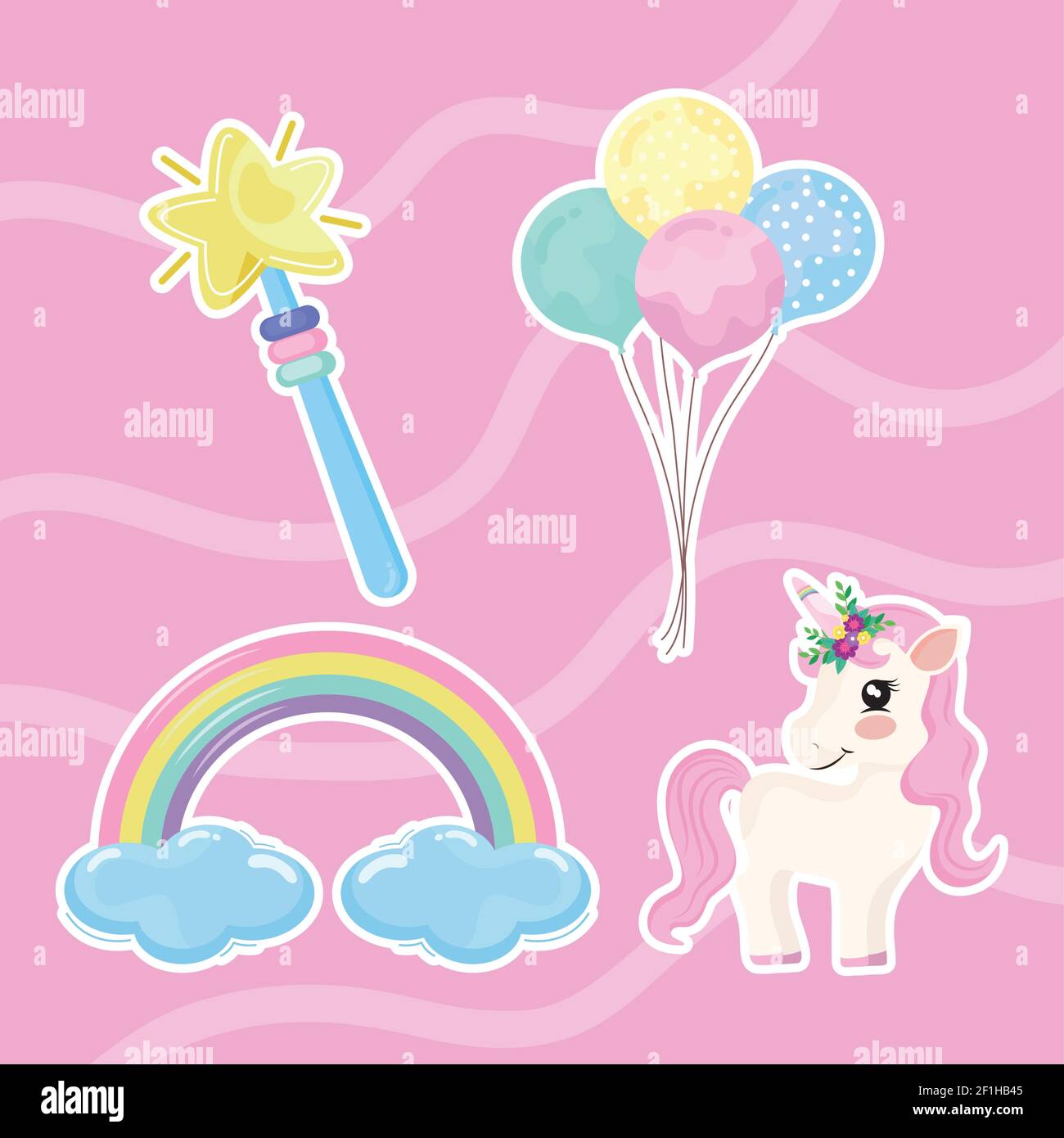 Unicorn floating Stock Vector Images - Alamy