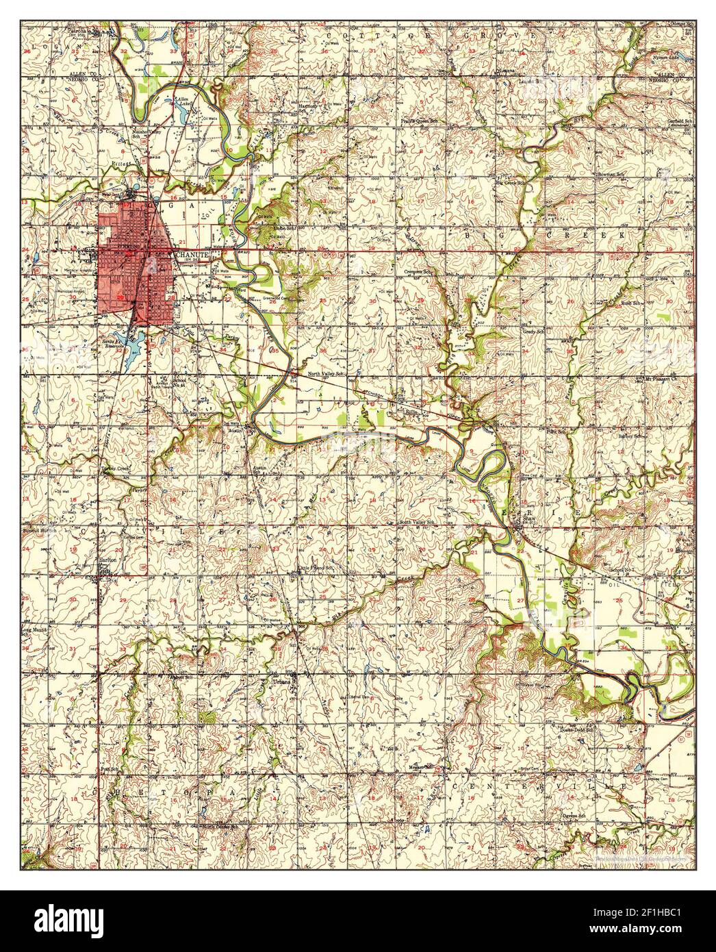 Chanute kansas map Cut Out Stock Images & Pictures Alamy